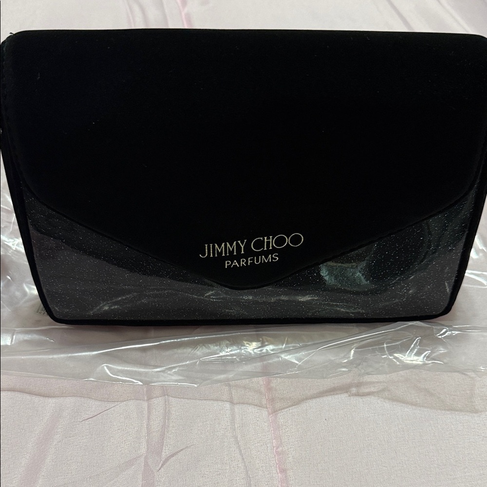 Jimmy Choo Black and Silver Clutch